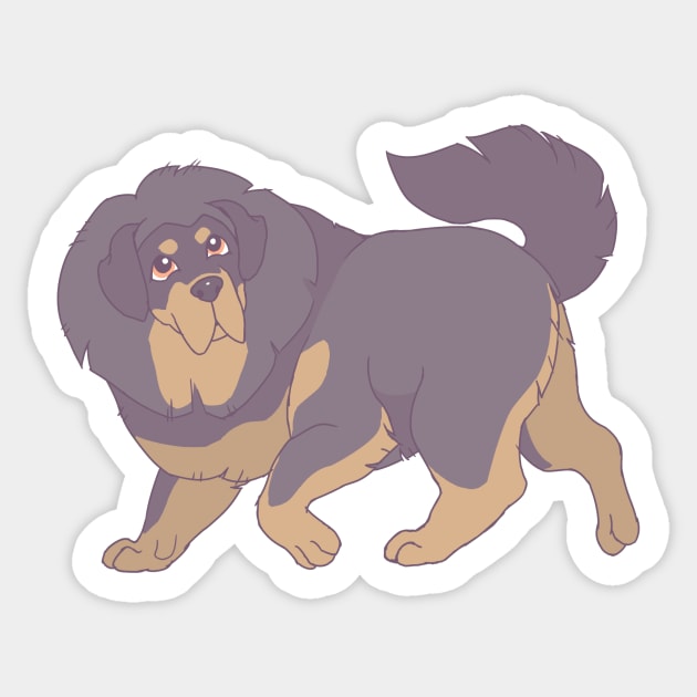 Tibetan Mastiff Sticker by tiffatiel